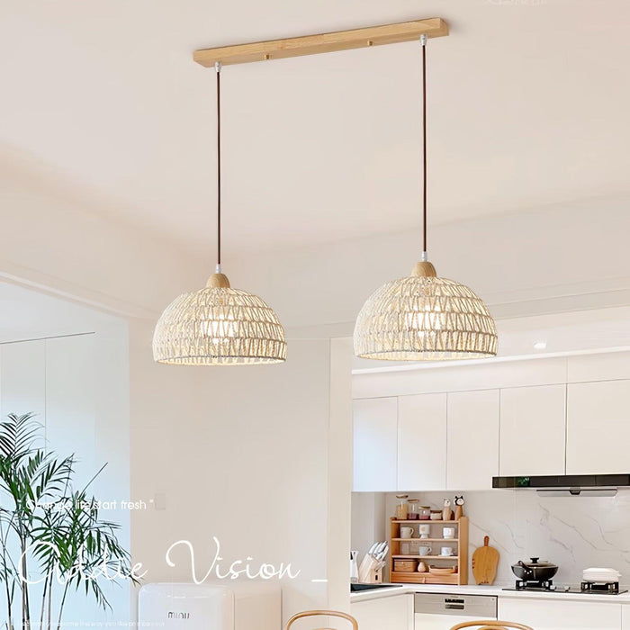 Rattan Arch Pendant Lamp-DWHOME