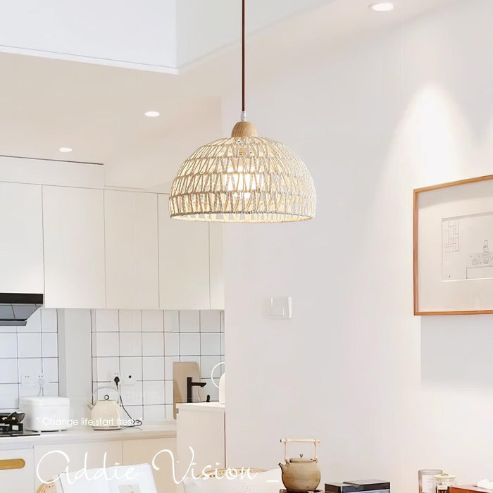 Rattan Arch Pendant Lamp-DWHOME