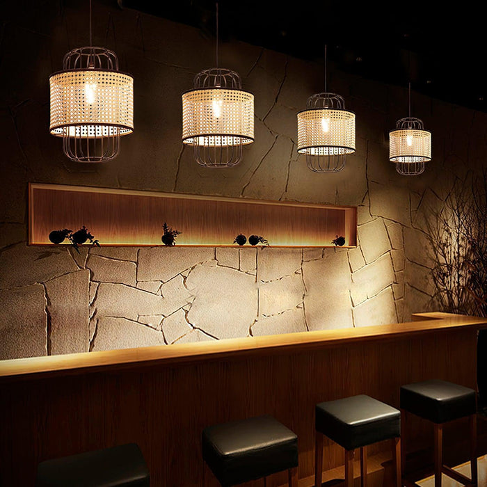 Rattan Aru Pendant Lamp-DWHOME