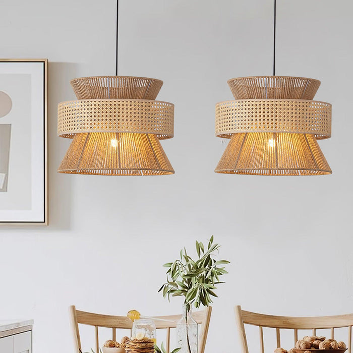 Rattan Bamboo Pendant Lamp-DWHOME