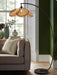Rattan Bloom Arc Floor Lamp - Vakkerlight