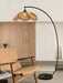 Rattan Bloom Arc Floor Lamp - Vakkerlight
