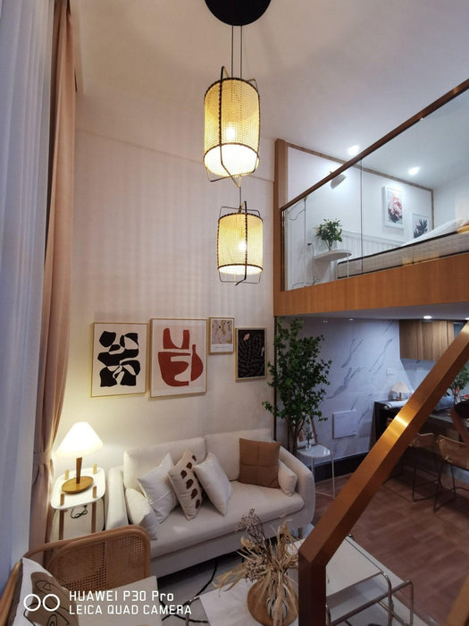 Rattan Cane Pendant Light-DWHOME