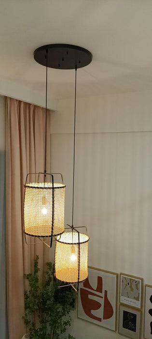 Rattan Cane Pendant Light-DWHOME