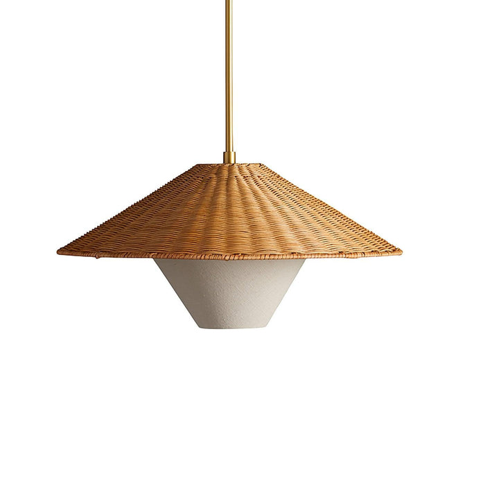 Rattan Hat Pendant Light-DWHOME