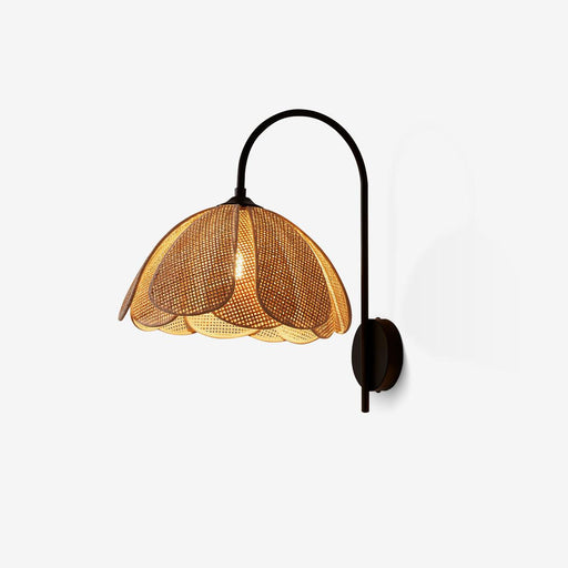 Rattan Petal Wall Lamp-DWHOME