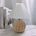 Rattan Pleated Table lamp-DWHOME
