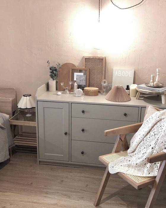 Rattan Pleated Table lamp-DWHOME