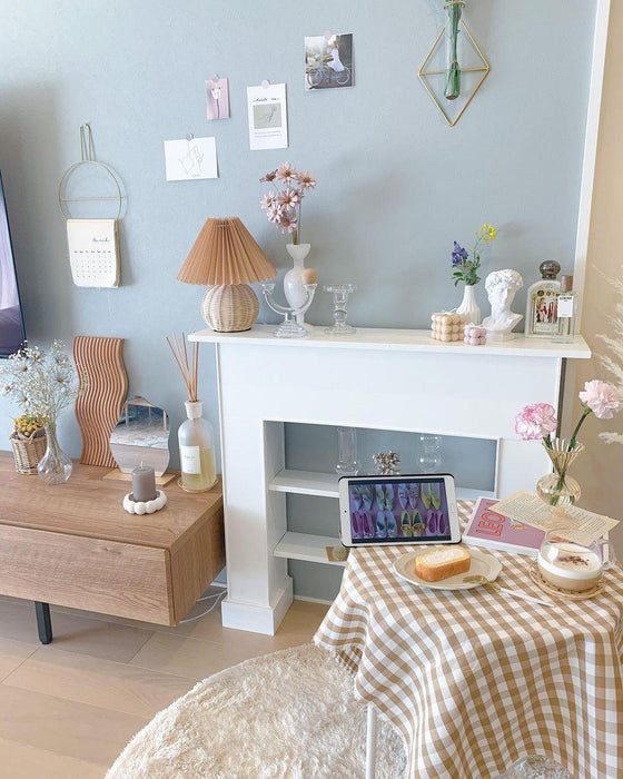 Rattan Pleated Table lamp-DWHOME