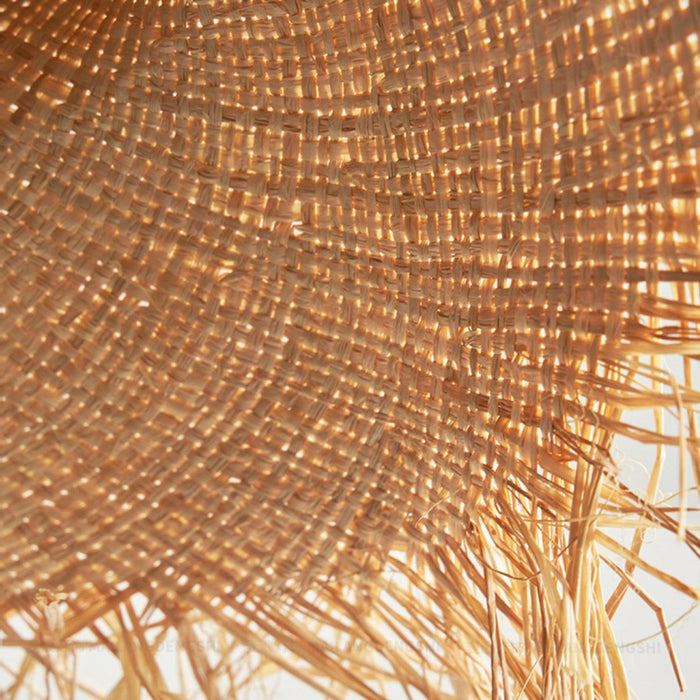 Rattan Straw Hat Pendant Light-DWHOME