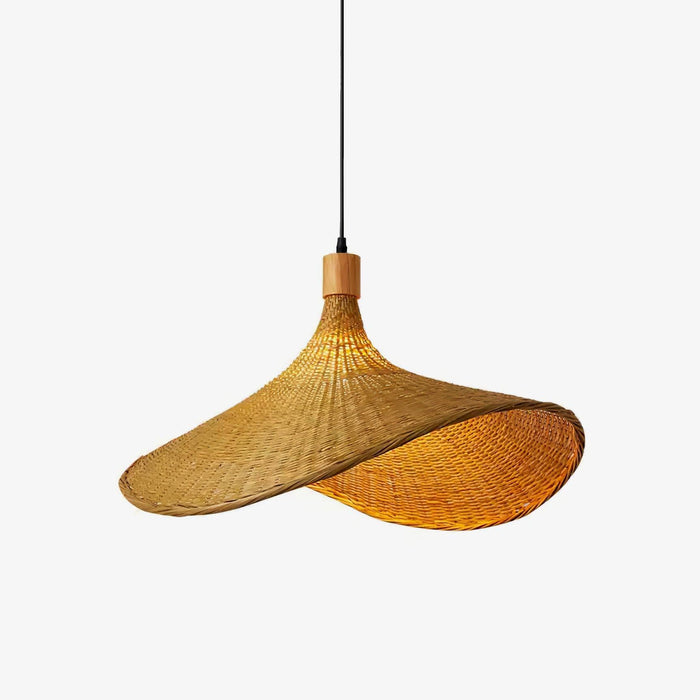 Rattan Weave Hat Pendant Light-DWHOME