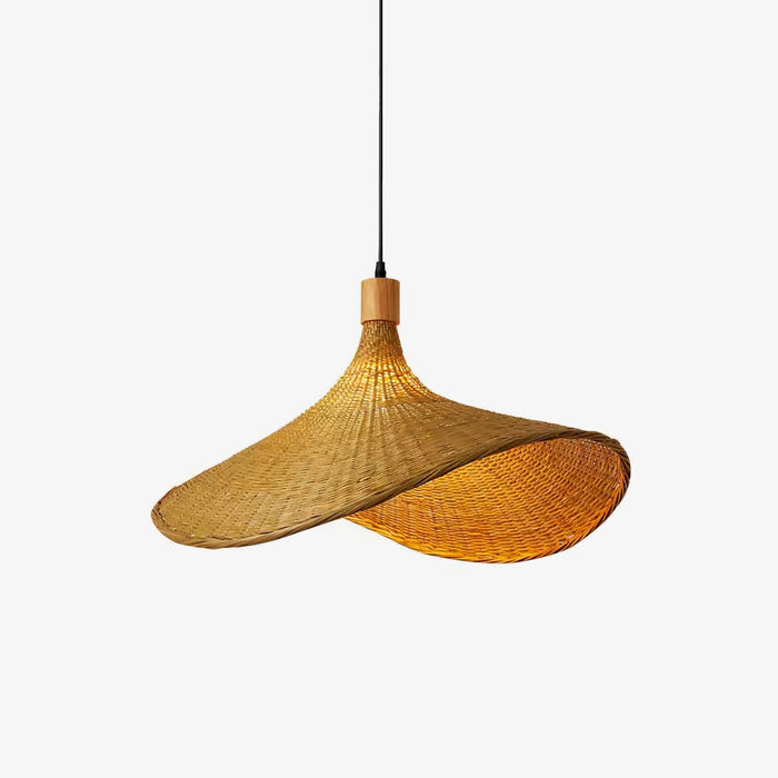 Rattan Weave Hat Pendant Light-DWHOME