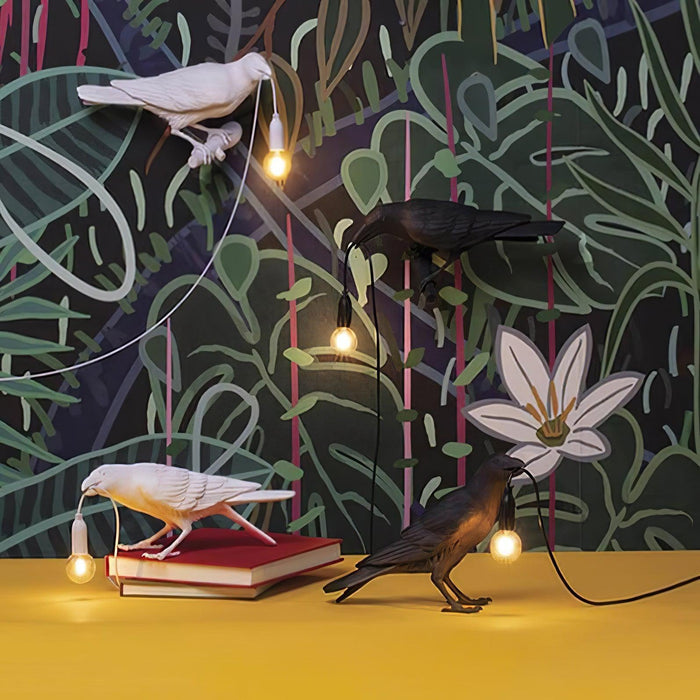 Raven Resin Table Lamp-DWHOME
