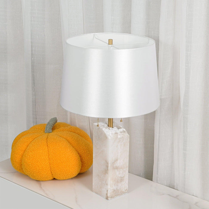 Raw Alabaster Table Lamp-DWHOME