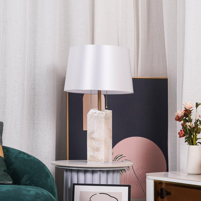 Raw Alabaster Table Lamp-DWHOME