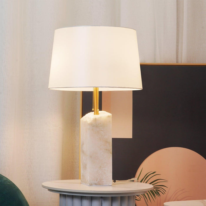 Raw Alabaster Table Lamp-DWHOME