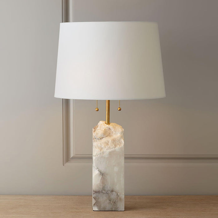 Raw Alabaster Table Lamp-DWHOME