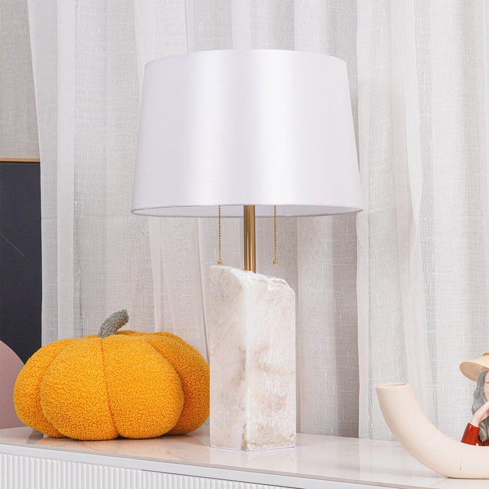 Raw Alabaster Table Lamp-DWHOME