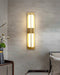 Rectangular Alabaster Brass Wall Sconce - Vakkerlight