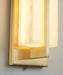 Rectangular Alabaster Brass Wall Sconce - Vakkerlight