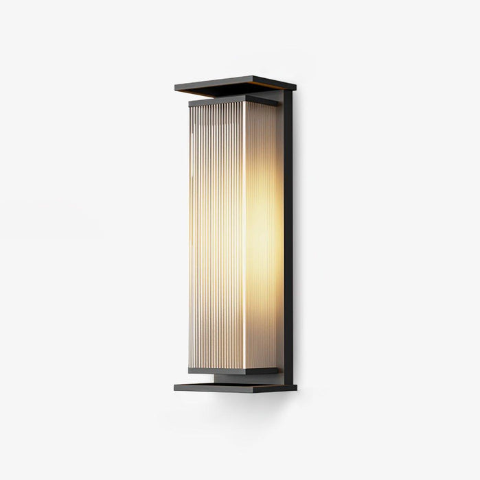 Rectangular Box Solar Outdoor Wall Lamp-DWHOME