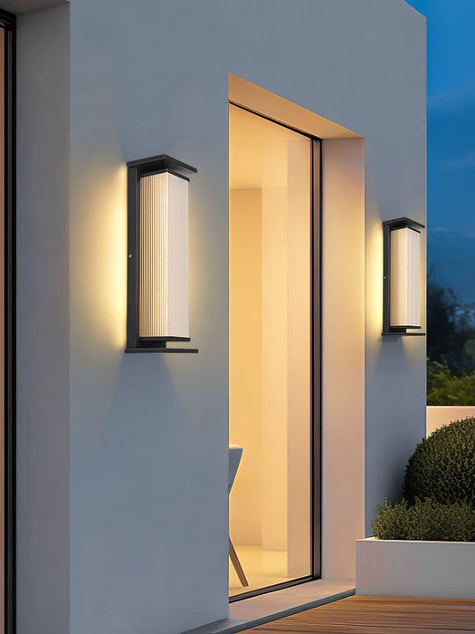 Rectangular Box Solar Outdoor Wall Lamp-DWHOME