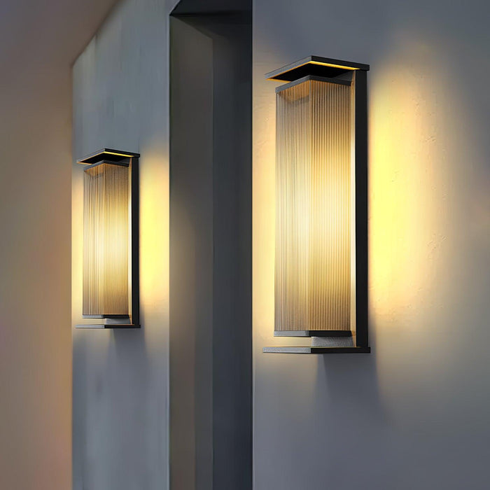 Rectangular Box Solar Outdoor Wall Lamp-DWHOME