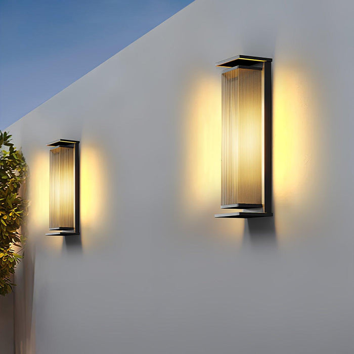 Rectangular Box Solar Outdoor Wall Lamp-DWHOME