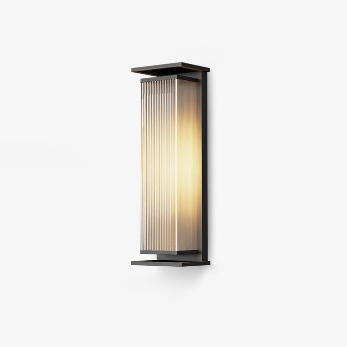 Rectangular Box Solar Outdoor Wall Lamp-DWHOME