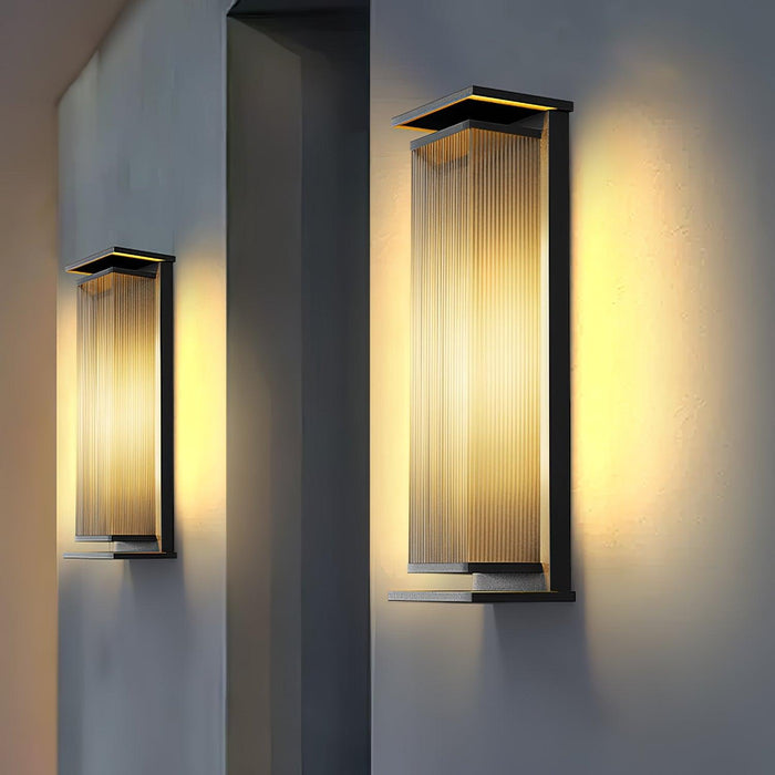 Rectangular Box Solar Outdoor Wall Lamp-DWHOME