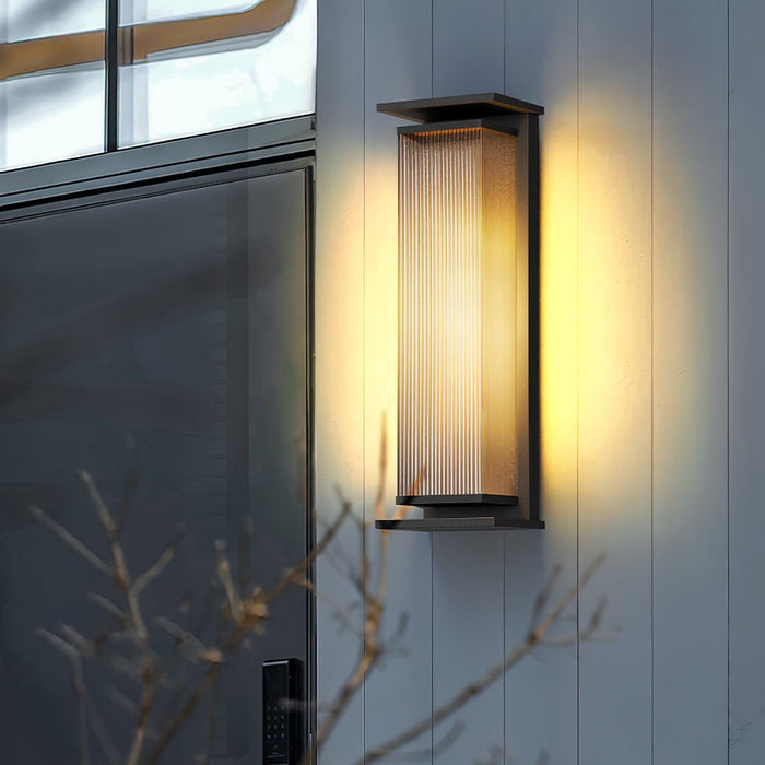 Rectangular Box Solar Outdoor Wall Lamp-DWHOME
