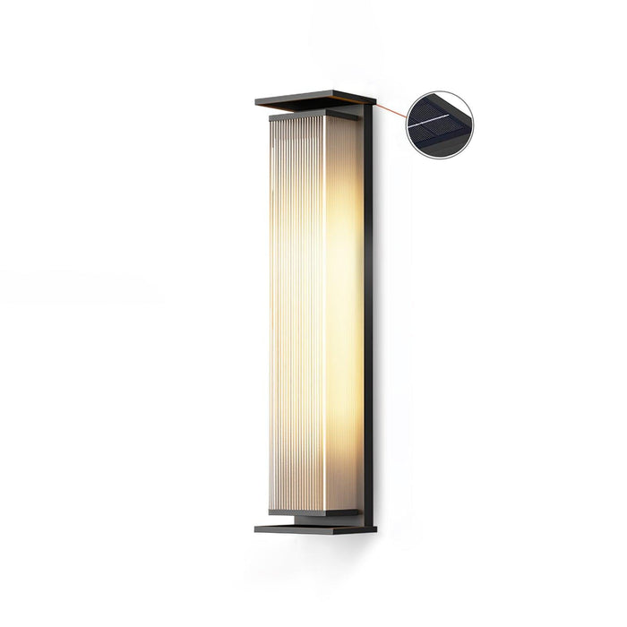 Rectangular Box Solar Outdoor Wall Lamp-DWHOME