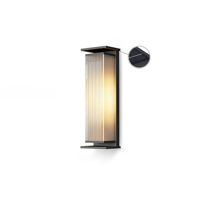 Rectangular Box Solar Outdoor Wall Lamp-DWHOME