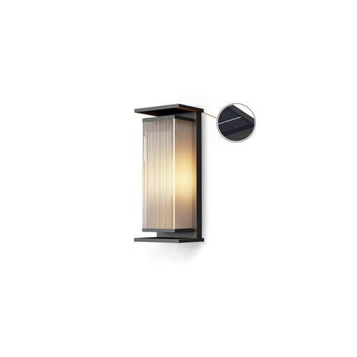 Rectangular Box Solar Outdoor Wall Lamp-DWHOME