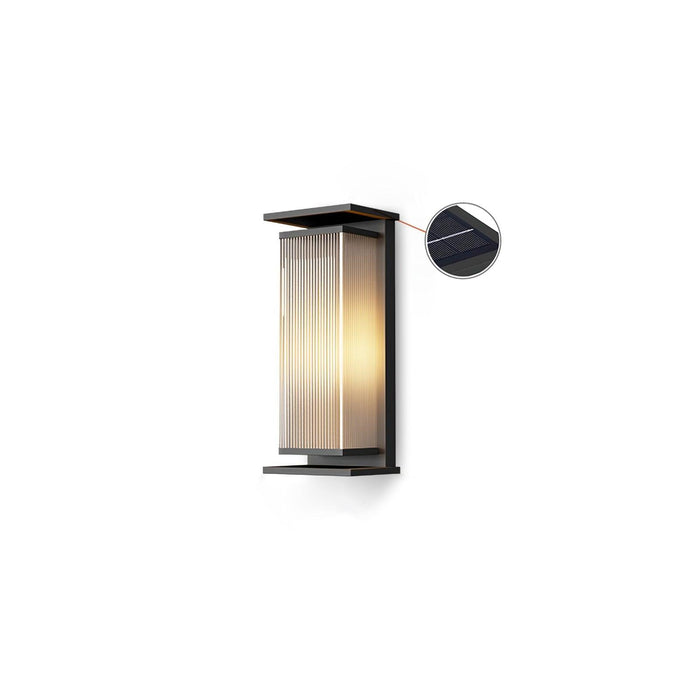 Rectangular Box Solar Outdoor Wall Lamp-DWHOME