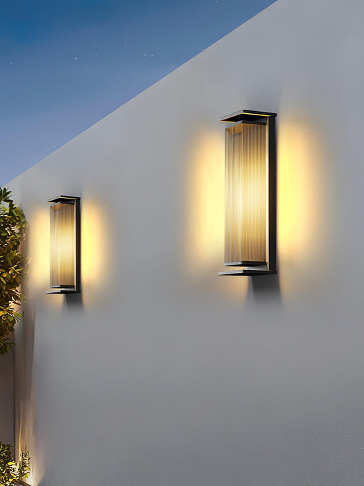 Rectangular Box Solar Outdoor Wall Lamp-DWHOME