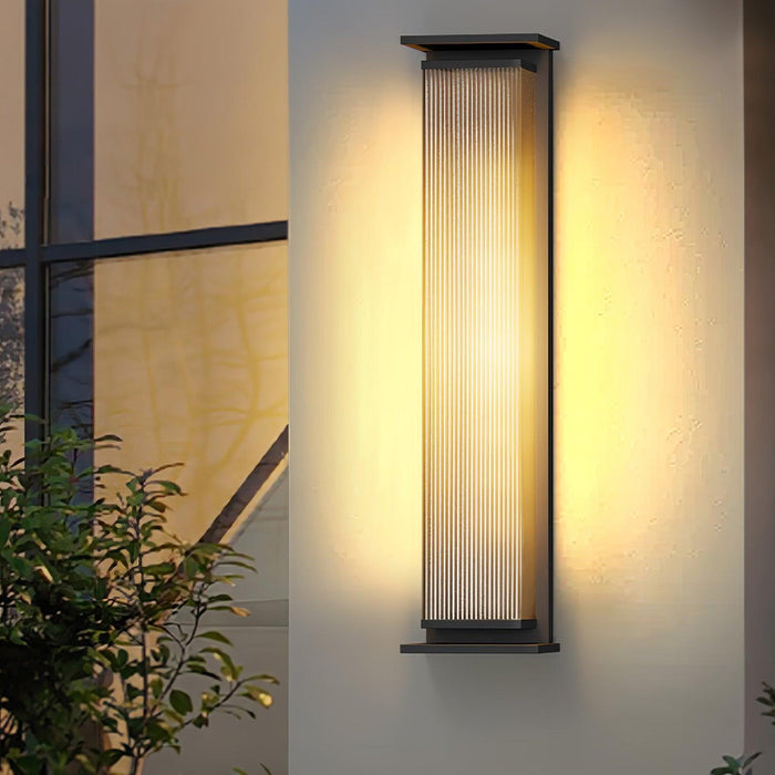 Rectangular Box Solar Outdoor Wall Lamp-DWHOME