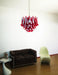 Red Glass Murano Petals Chandelier-DWHOME