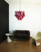 Red Glass Murano Petals Chandelier-DWHOME