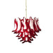 Red Glass Murano Petals Chandelier-DWHOME