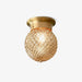 Reeded Globe Flush Ceiling Light-DWHOME