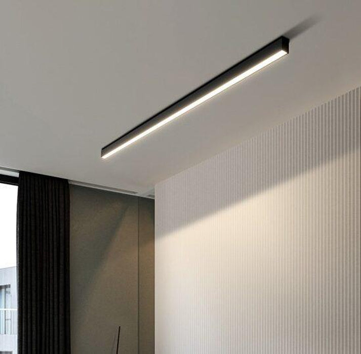 Reetahnna Slim Rectangular Linear Ceiling Lamp-DWHOME