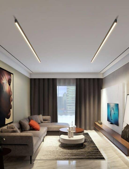Reetahnna Slim Rectangular Linear Ceiling Lamp - DWHOME