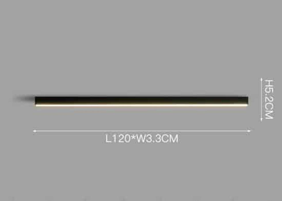 Reetahnna Slim Rectangular Linear Ceiling Lamp-DWHOME