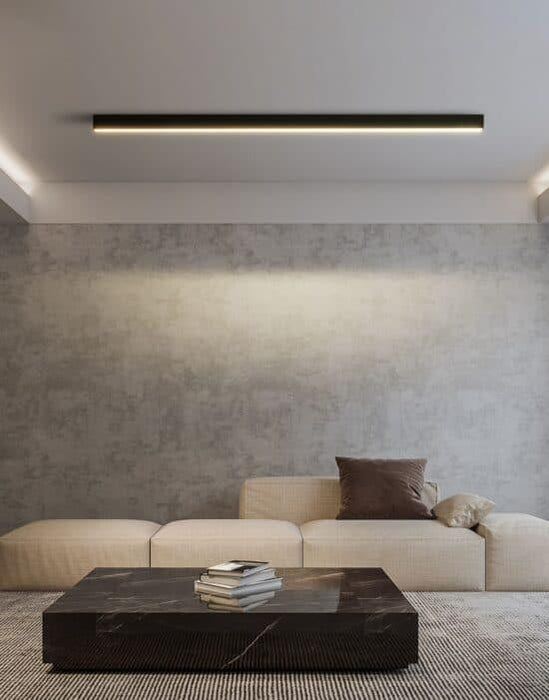 Reetahnna Slim Rectangular Linear Ceiling Lamp - DWHOME