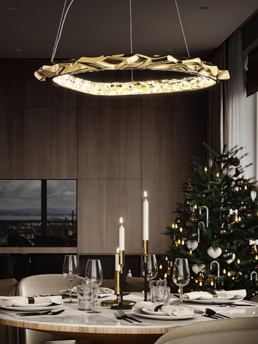 Resin Circlet Brass Pendant Lamp-DWHOME
