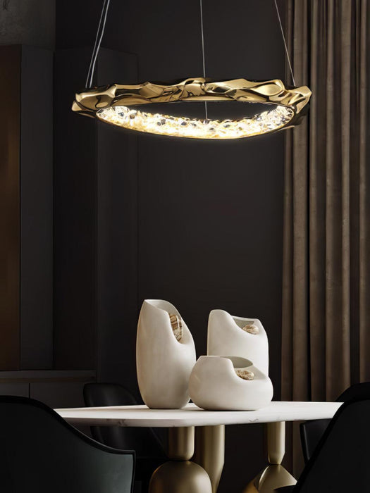 Resin Circlet Brass Pendant Lamp-DWHOME