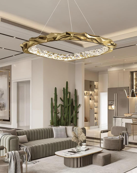 Resin Circlet Brass Pendant Lamp-DWHOME