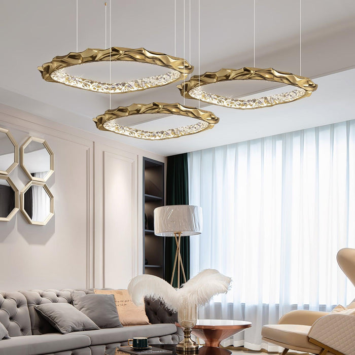 Resin Circlet Brass Pendant Lamp-DWHOME