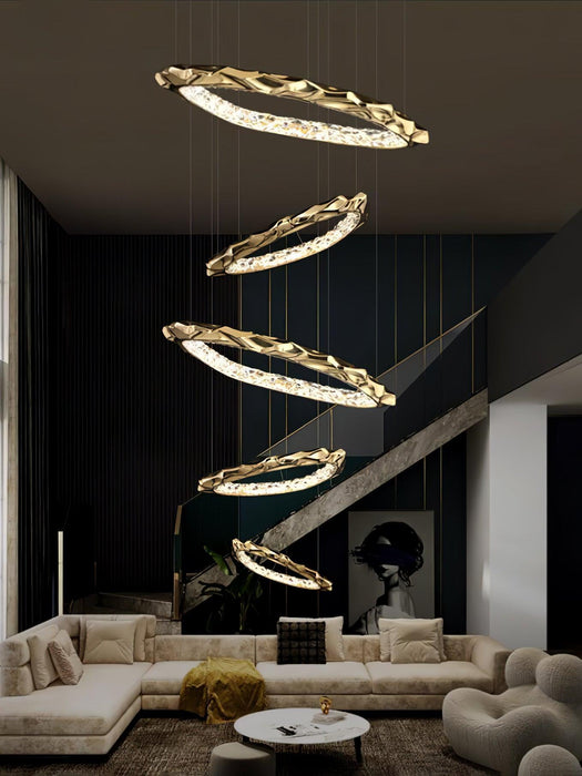 Resin Circlet Brass Pendant Lamp-DWHOME